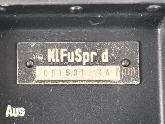 Kleinfunksprecher d " Dorette" . Gerät...