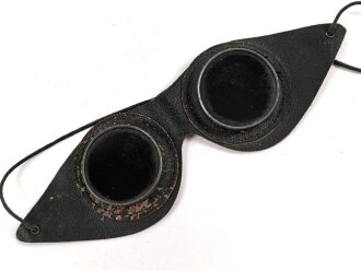 Luftschutz Gasbrille für Kinder, getönte Ausführung, Leder weich