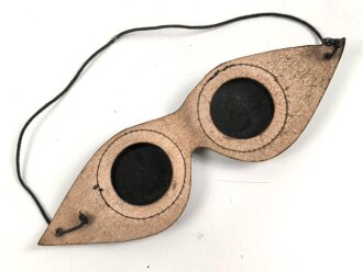 Luftschutz Gasbrille für Kinder, getönte Ausführung, Leder weich