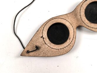 Luftschutz Gasbrille für Kinder, getönte Ausführung, Leder weich
