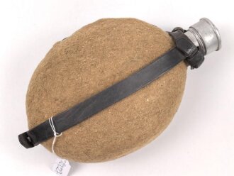Reichswehr Feldflasche, Hersteller HRE33, gebraucht, guter Gesamtzustand