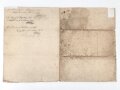 Preussen 1820, Entlassungsurkunde eines Angehörigen im Landwehr Regiment 2. Guter Zustand, Maße etwa 24 x 36cm
