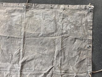 Zeltbahn Reichswehr im Stil des 1. Weltkrieg. Stark getragenes Stück, ungewöhnliche Färbung