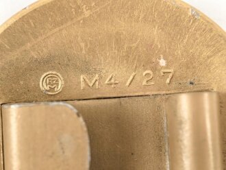 Schloß für die Feldbinde für politische Leiter der NSDAP. Aluminium, Hersteller M4/27