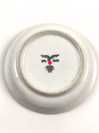 Luftwaffe, Kantinenporzellan Dessertschale, Durchmesser etwa 16,5cm, Hersteller Bauscher Weiden 1940 Gebraucht