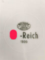 SS -Reich, Kantinenporzellan Dessertschale, Durchmesser etwa 16,5cm, Hersteller Bauscher Weiden 1939. Gebraucht
