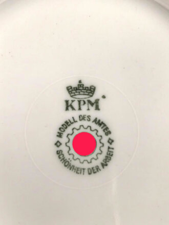 Deutsche Arbeitsfront, Kantinenporzellan Schale, Durchmesser etwa 22cm, Hersteller KPM. Gebraucht