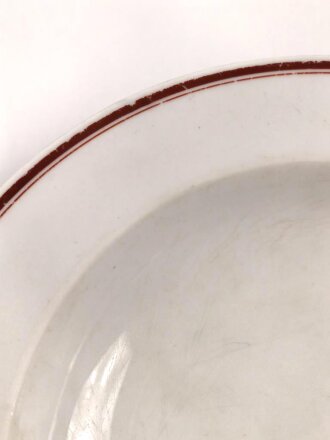 Deutsche Arbeitsfront, Kantinenporzellan Suppenteller, Durchmesser etwa 23,5cm, Hersteller Rosenthal. Gebraucht