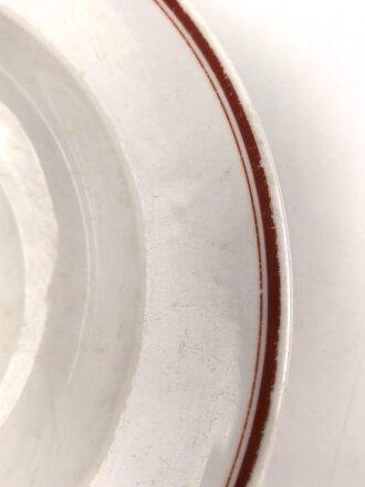Deutsche Arbeitsfront, Kantinenporzellan Suppenteller, Durchmesser etwa 23,5cm, Hersteller Rosenthal. Gebraucht