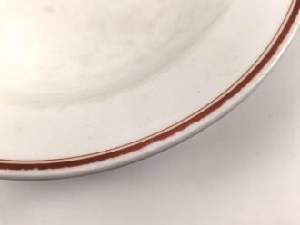 Deutsche Arbeitsfront, Kantinenporzellan Suppenteller, Durchmesser etwa 23,5cm, Hersteller Rosenthal. Gebraucht
