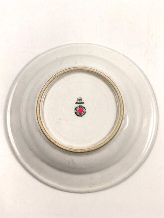Deutsche Arbeitsfront, Kantinenporzellan Suppenteller, Durchmesser etwa 23,5cm, Hersteller Rosenthal. Gebraucht