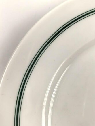 Reichsmarine, Kantinenporzellan flacher Teller, Durchmesser etwa 25cm, Hersteller KPM 1936. Gebraucht