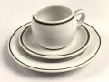 Deutsche Arbeitsfront, Kantinenporzellan Kaffeeservice 3-teilig, Durchmesser des Tellers etwa 20cm, Hersteller Rosenthal. Gebraucht