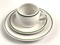 Deutsche Arbeitsfront, Kantinenporzellan Kaffeeservice 3-teilig, Durchmesser des Tellers etwa 20cm, Hersteller Rosenthal. Gebraucht