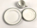 Deutsche Arbeitsfront, Kantinenporzellan Kaffeeservice 3-teilig, Durchmesser des Tellers etwa 20cm, Hersteller Rosenthal. Gebraucht