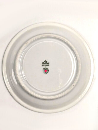 Deutsche Arbeitsfront, Kantinenporzellan Kaffeeservice 3-teilig, Durchmesser des Tellers etwa 20cm, Hersteller Rosenthal. Gebraucht