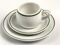 Deutsche Arbeitsfront, Kantinenporzellan Kaffeeservice 3-teilig, Durchmesser des Tellers etwa 20cm, Hersteller Rosenthal. Gebraucht