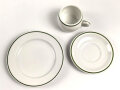 Deutsche Arbeitsfront, Kantinenporzellan Kaffeeservice 3-teilig, Durchmesser des Tellers etwa 20cm, Hersteller Rosenthal. Gebraucht