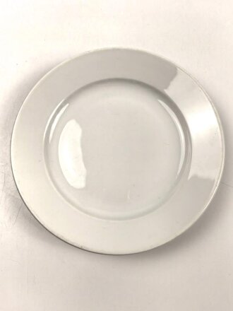 Luftwaffe, Kantinenporzellan flacher Teller, Durchmesser 23cm, datiert 1941, Hersteller Bohemia, gebraucht