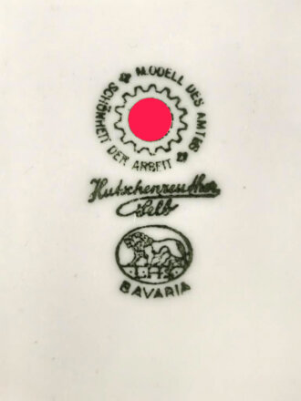 Deutsche Arbeitsfront, Kantinenporzellan Schale, Durchmesse 21cm, Hersteller Hutschenreuther Selb. Gebraucht