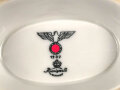 Heer, Kantinenporzellan Sauciere, Hersteller Königszelt 1937. Gesamtlänge 25cm, gebraucht