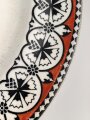 Flacher Teller, Durchmesser 26cm, Monogramm M & R im Logo, Anscheinend Majolika, wahrscheinlich um 1900