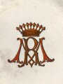 Flacher Teller, Durchmesser 26cm, Monogramm M & R im Logo, Anscheinend Majolika, wahrscheinlich um 1900