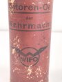 "Motoren- Oel der Wehrmacht" rote Pappdose der Firma " WIFO"