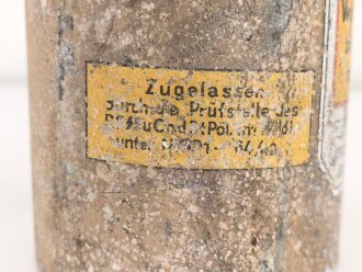 "Tetra 2" Feuerlöscher aus der Zeit des 2.Weltkrieg. Originallack, ungereinigtes Stückt. Leer, dennnoch KEIN VERSAND NACH ÜBERSEE