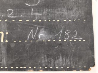 Feuerwehr / Luftschutz ? Schild " Brandstelle".....Maße etwa 40 x 60cm, die Kreidebeschriftung vermutlich neuzeitlich ergänzt, leicht zu entfernen
