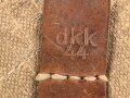 Paar Magazintaschen zur Maschinenpistole MP38 und 40 der Wehrmacht. Hersteller dkk44. Seltenes Paar, wenn es sandfarbene MP Taschen im Angebot gibt, dann fast ausschliesslich vom Hersteller clg