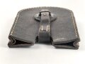 Koppeltasche für die kurze Drahtschere der Wehrmacht. Schwarzes Ersatzmaterial, sehr guter Zustand, Hersteller fkx43