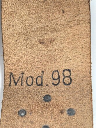 Systemschutz zum k98 der Wehrmacht, in dieser Form für Berittene, Leder weich . Hersteller jhz 1942