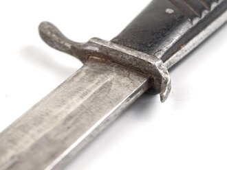1.Weltkrieg Grabendolch. Klinge stark beschliffen, Leder neuzeitlich ergänzt