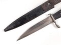1.Weltkrieg Grabendolch. Klinge stark beschliffen, Leder neuzeitlich ergänzt