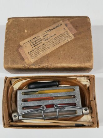 Luftblasen- Viskosimeter Wehrmacht, in der originalen...