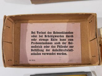 Luftblasen- Viskosimeter Wehrmacht, in der originalen Umverpackung, Gummi weich