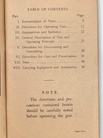 U.S. Army WWII, "Handbook of the Thompson Submachine...