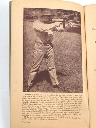 U.S. Army WWII, "Handbook of the Thompson Submachine Gun Modell 1928" 58 pages, good condition