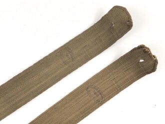 Paar Trageriemen für einen Tornister der Wehrmacht. Guter Zustand, seltene Variante aus Webleinen