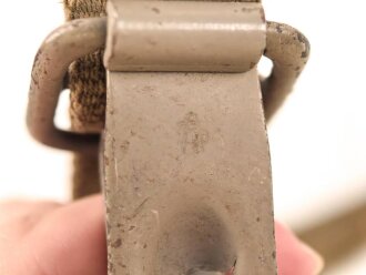 Paar Trageriemen für einen Tornister der Wehrmacht. Guter Zustand, seltene Variante aus Webleinen
