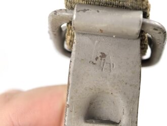 Paar Trageriemen für einen Tornister der Wehrmacht. Guter Zustand, seltene Variante aus Webleinen