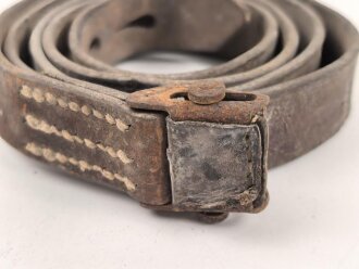 Trageriemen für k98 der Wehrmacht. Ungereinigtes Stück, der Frosch fehlt