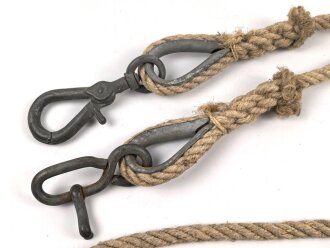 Zugseil / Geschirrtau Wehrmacht. Gesamtlänge etwa 220cm