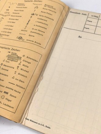 Einschub für eine Kartentasche Wehrmacht, mit diversem Inhalt