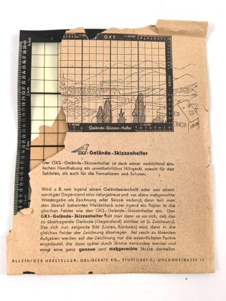 Einschub für eine Kartentasche Wehrmacht, mit diversem Inhalt