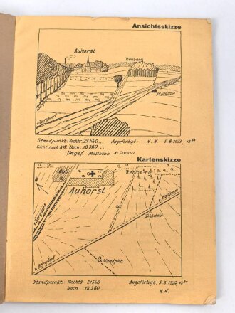 Einschub für eine Kartentasche Wehrmacht, mit diversem Inhalt