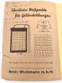 Einschub für eine Kartentasche Wehrmacht, mit diversem Inhalt