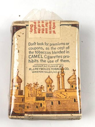 U.S. Army WWII, unopened "Camel" Cigarette pack , tax free for military use