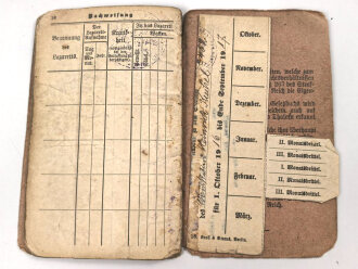1. Weltkrieg, Militärpaß und Soldbuch eines Angehörigen zunächst Infanterie Regiment 163.. Ostfeldzug.